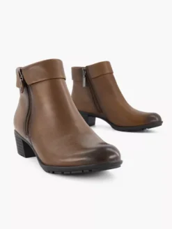 Bruine Leren Enkellaars -Skechers Winkel 2127381 H5