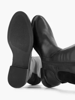 Zwarte Lange Leren Laars Elastiek -Skechers Winkel 2127393 H3