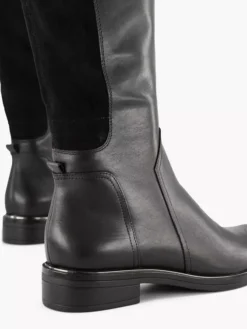 Zwarte Lange Leren Laars Elastiek -Skechers Winkel 2127393 H5