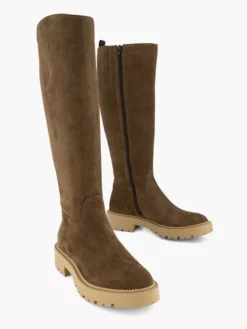 Bruine Lange Leren Laarzen -Skechers Winkel 2131682 H5