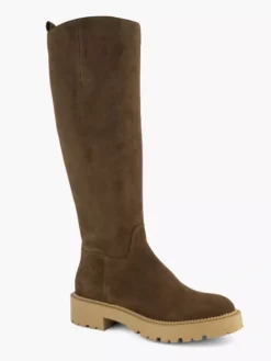 Bruine Lange Leren Laarzen -Skechers Winkel 2131682 H6