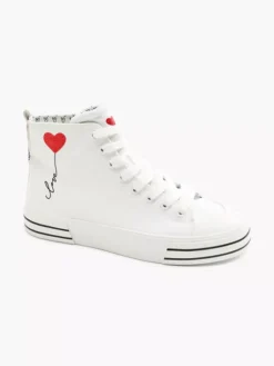 Witte Hoge Canvas Sneaker Hartje -Skechers Winkel 2140720 H6