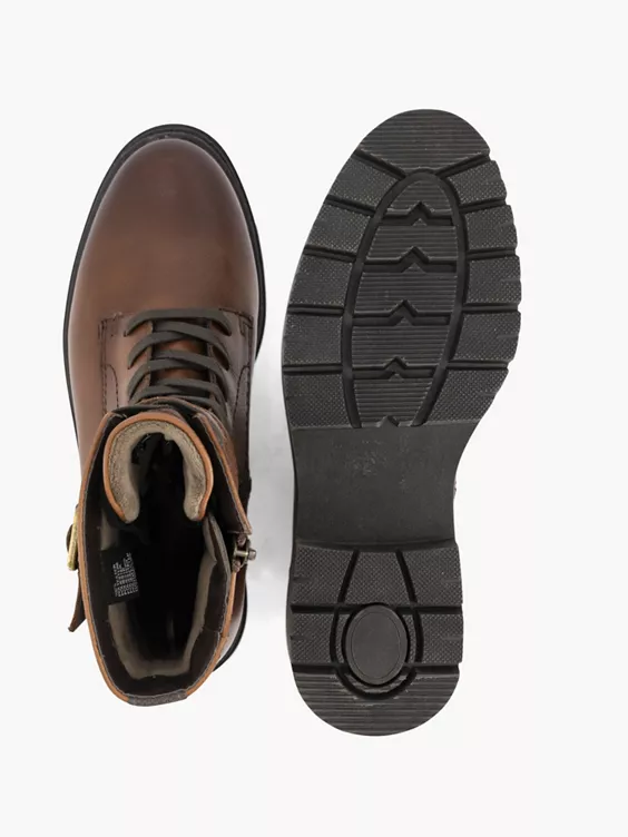 Bruine Leren Veterboot Gesp 5 Bruine Leren Veterboot Gesp - Afbeelding 3