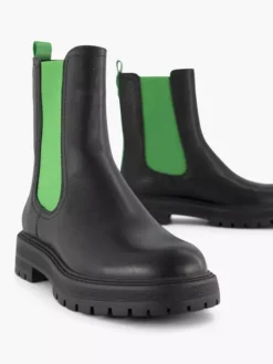 Zwarte Chelsea Boot Groen Elastiek -Skechers Winkel 2141603 H5