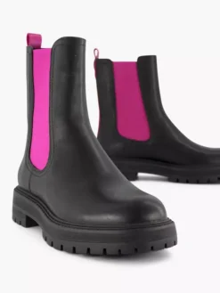 Zwarte Chelsea Boot Roze Elastiek 12 Zwarte Chelsea Boot Roze Elastiek -Skechers Winkel 2141619 H5