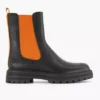 Zwarte Chelsea Boot Oranje Elastiek 2 Zwarte Chelsea Boot Oranje Elastiek -Skechers Winkel 2141625 H1