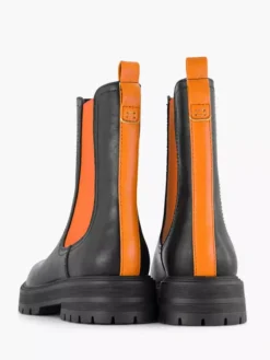 Zwarte Chelsea Boot Oranje Elastiek -Skechers Winkel 2141625 H3