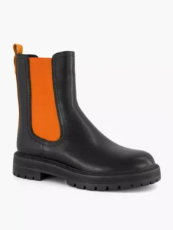 Zwarte Chelsea Boot Oranje Elastiek -Skechers Winkel 2141625 H6
