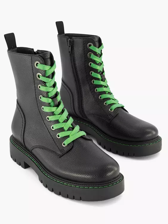 Zwarte Veterboot Groene Veter 7 Zwarte Veterboot Groene Veter - Afbeelding 5