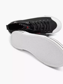 Zwarte Hoge Canvas Sneaker Hartje 10 Zwarte Hoge Canvas Sneaker Hartje -Skechers Winkel 2142598 H3