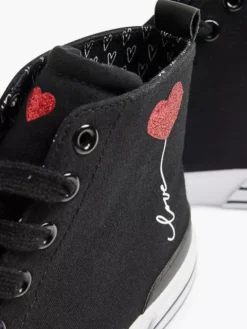 Zwarte Hoge Canvas Sneaker Hartje 12 Zwarte Hoge Canvas Sneaker Hartje -Skechers Winkel 2142598 H5