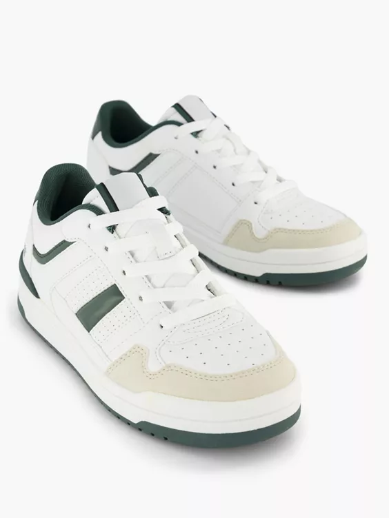 Witte Retro Sneaker Groen 7 Witte Retro Sneaker Groen - Afbeelding 5