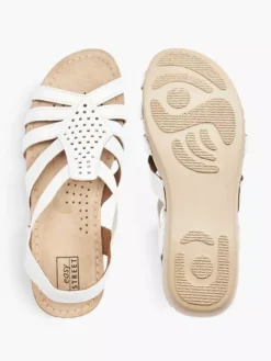 Easy Street Witte Leren Sandaal 10 Easy Street Witte Leren Sandaal -Skechers Winkel 2147080 H3