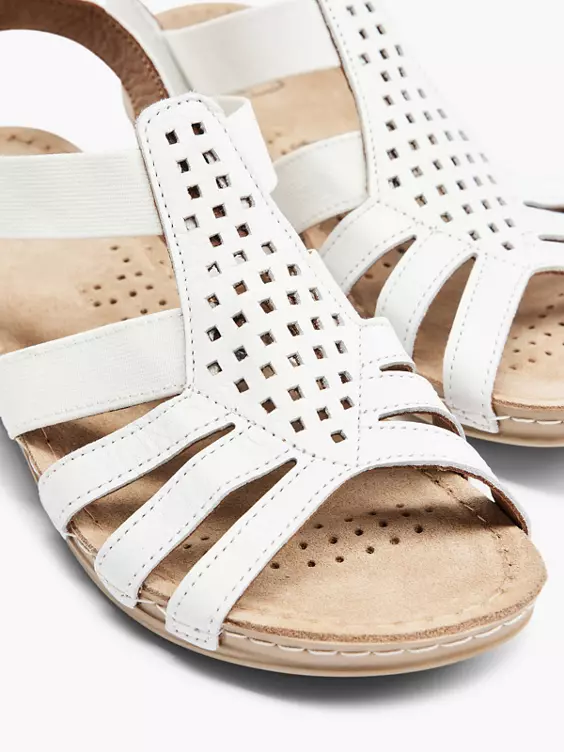 Easy Street Witte Leren Sandaal 7 Easy Street Witte Leren Sandaal - Afbeelding 5