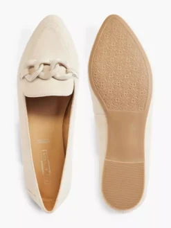 Beige Leren Loafer Sierketting -Skechers Winkel 2153196 H3