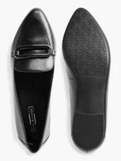 Zwarte Leren Loafer Sierketting -Skechers Winkel 2153202 H3