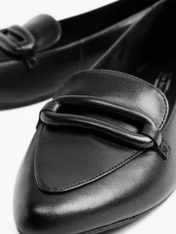 Zwarte Leren Loafer Sierketting -Skechers Winkel 2153202 H5