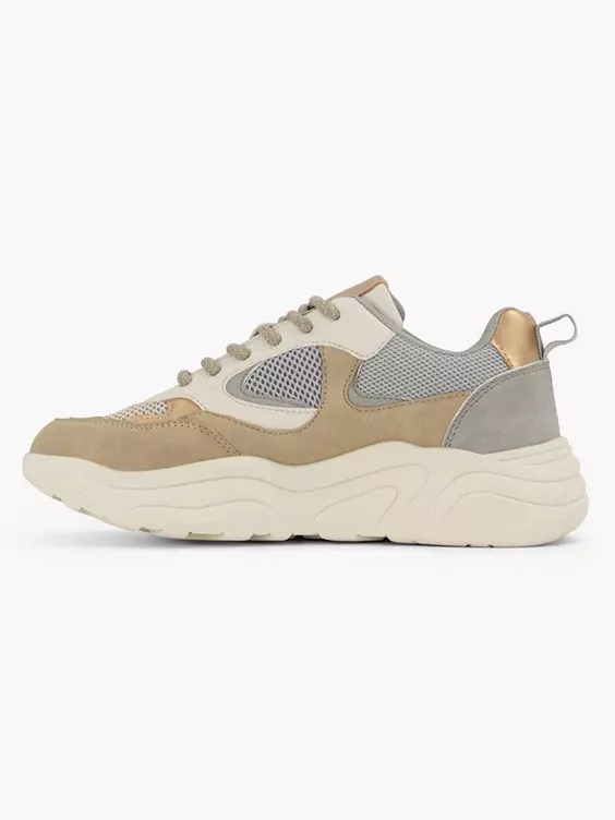 Taupe Chunky Sneaker 4 Taupe Chunky Sneaker - Afbeelding 2