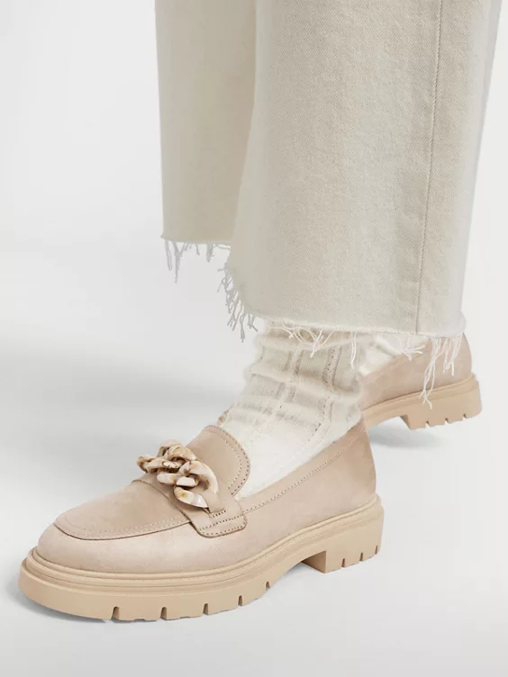 Taupe Chunky Loafer Sierketting 9 Taupe Chunky Loafer Sierketting - Afbeelding 7