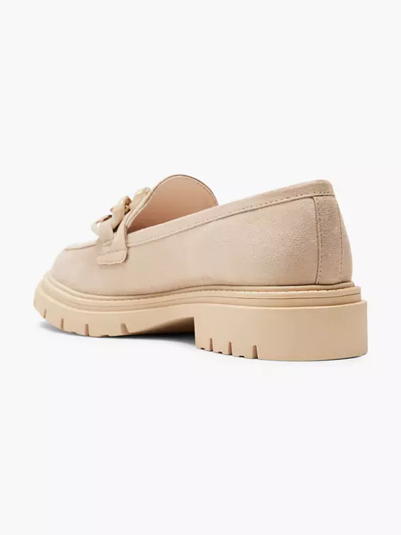 Taupe Chunky Loafer Sierketting 5 Taupe Chunky Loafer Sierketting - Afbeelding 3