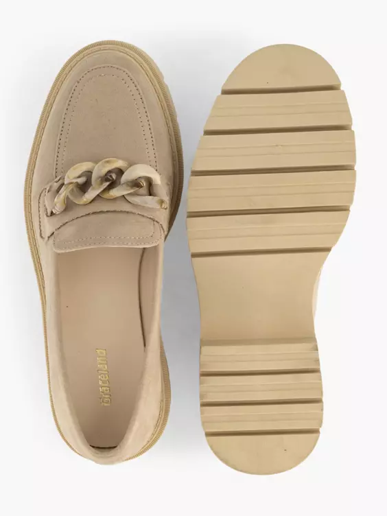 Taupe Chunky Loafer Sierketting 7 Taupe Chunky Loafer Sierketting - Afbeelding 5