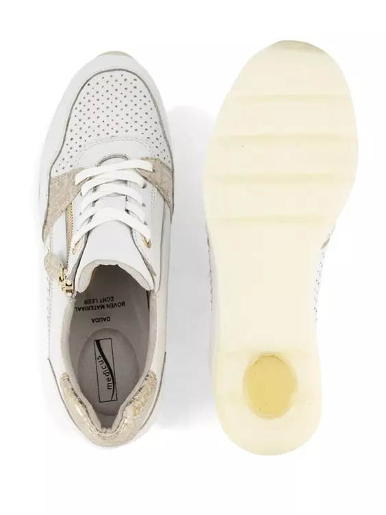 Witte Leren Sneaker Sleehak 5 Witte Leren Sneaker Sleehak - Afbeelding 3