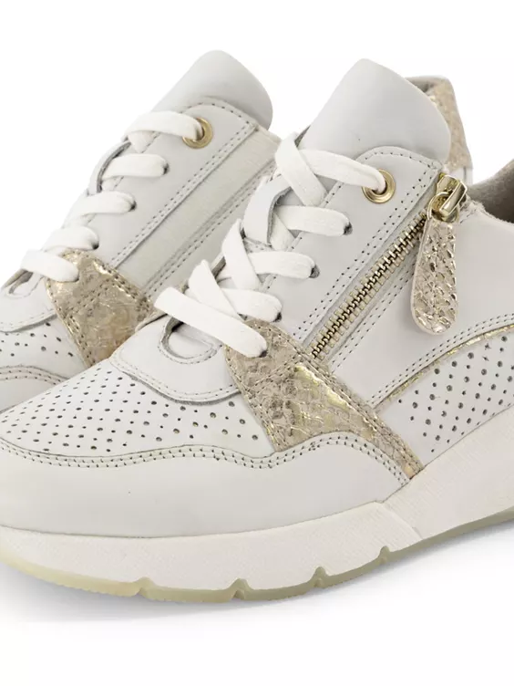 Witte Leren Sneaker Sleehak 7 Witte Leren Sneaker Sleehak - Afbeelding 5