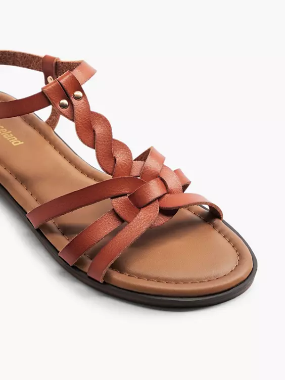 Bruine Sandalen Gevlochten 4 Bruine Sandalen Gevlochten - Afbeelding 2