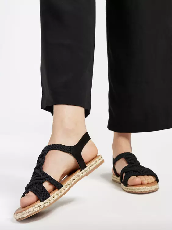 Zwarte Sandaal Touw 9 Zwarte Sandaal Touw - Afbeelding 7