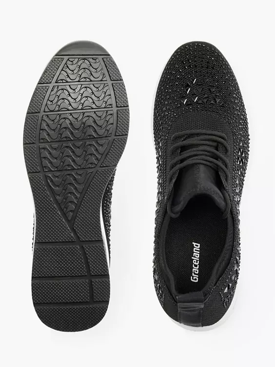 Zwarte Sneaker Steentjes 5 Zwarte Sneaker Steentjes - Afbeelding 3
