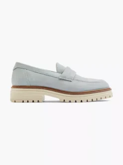 Lichtblauwe Chunky Nubuck Loafer