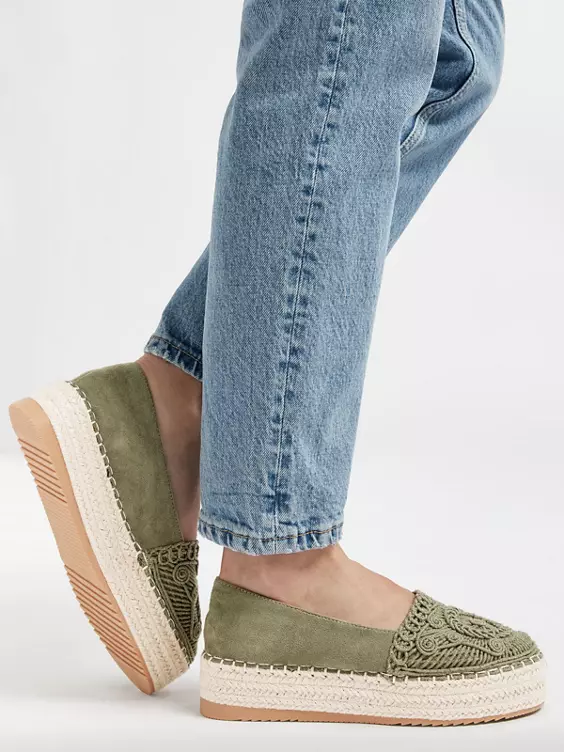 Groene Platform Espadrille Touw 7 Groene Platform Espadrille Touw - Afbeelding 5