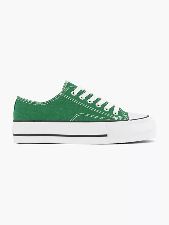 Groene Canvas Sneaker 3 Groene Canvas Sneaker