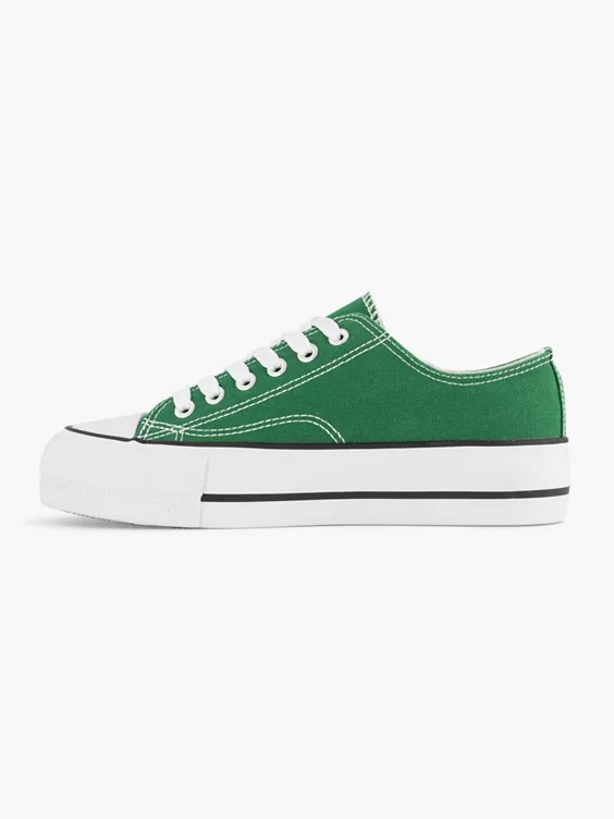 Groene Canvas Sneaker 4 Groene Canvas Sneaker - Afbeelding 2