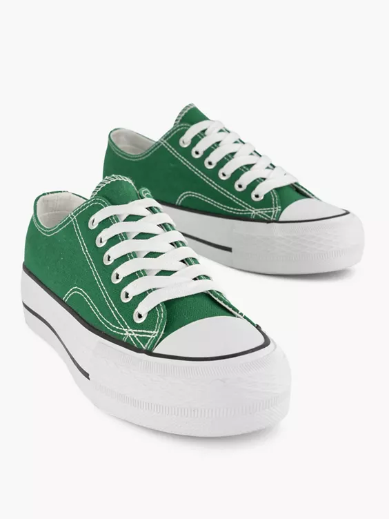Groene Canvas Sneaker 7 Groene Canvas Sneaker - Afbeelding 5