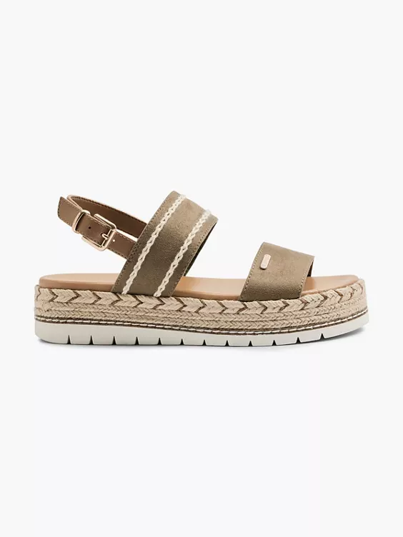 ESPRIT Groene Platform Sandaal Touw 3 ESPRIT Groene Platform Sandaal Touw