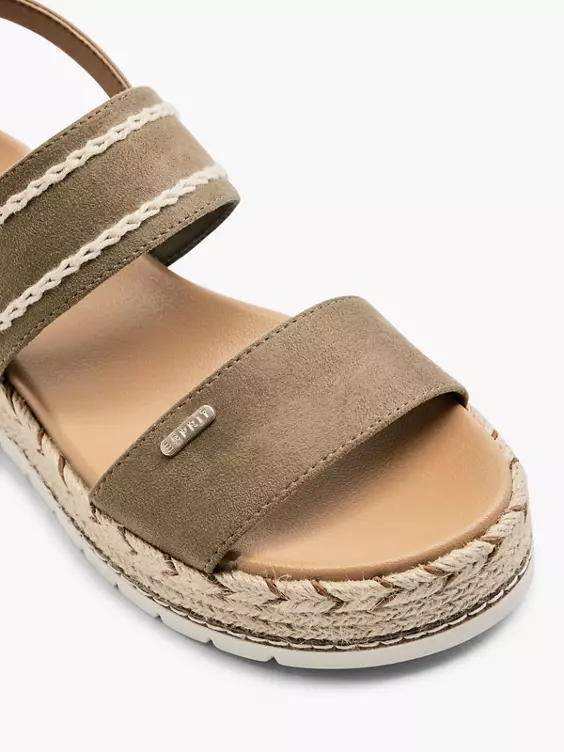 ESPRIT Groene Platform Sandaal Touw 4 ESPRIT Groene Platform Sandaal Touw - Afbeelding 2