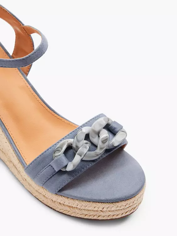 Jeansblauwe Sandaal Sleehak 4 Jeansblauwe Sandaal Sleehak - Afbeelding 2