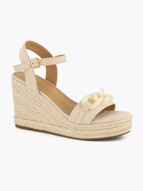 Creme Sandalen Sleehak 8 Creme Sandalen Sleehak - Afbeelding 6