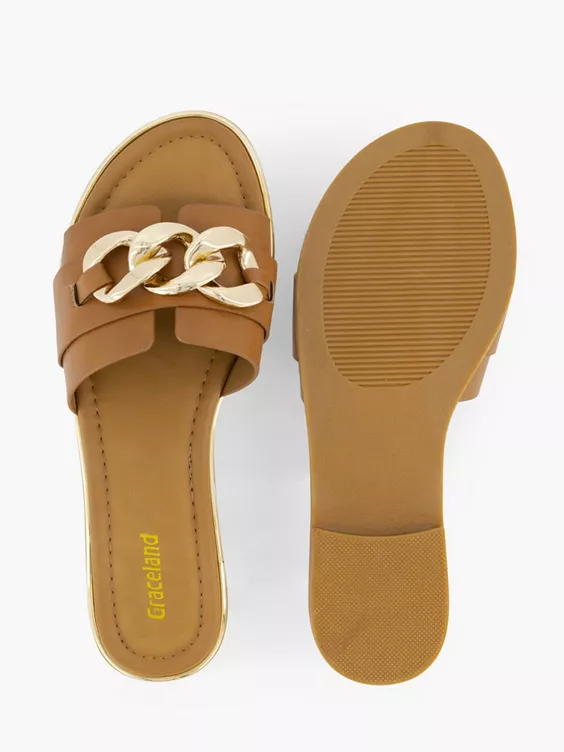 Cognac Slipper Sierketting 5 Cognac Slipper Sierketting - Afbeelding 3