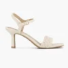 Beige Sandalette Gevochten