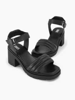 Zwarte Leren Chunky Sandalette 12 Zwarte Leren Chunky Sandalette -Skechers Winkel 2180757 H5