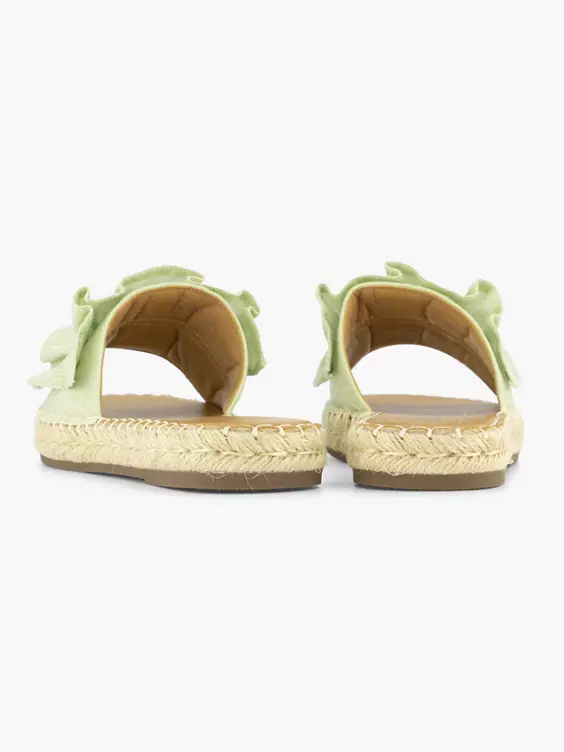 Lichtgroene Slipper Roesjes 6 Lichtgroene Slipper Roesjes - Afbeelding 4