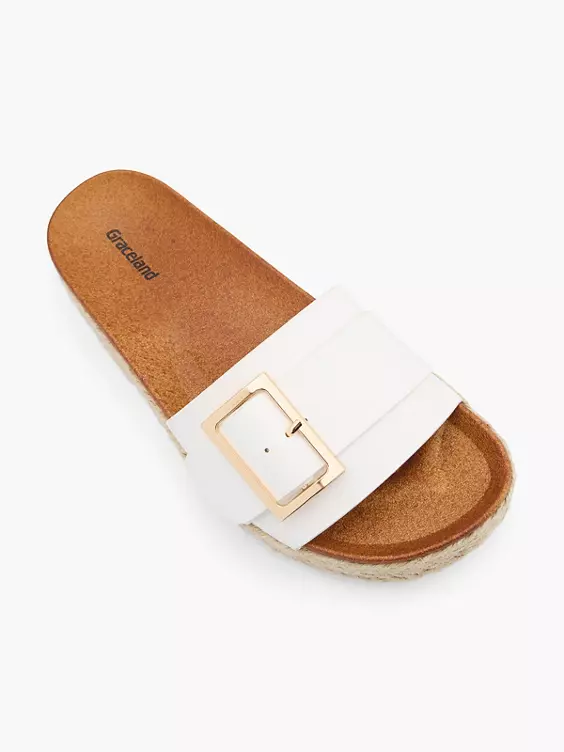 Witte Platform Slipper Siergesp 3 Witte Platform Slipper Siergesp - Afbeelding 2