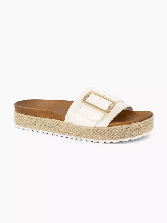 Witte Platform Slipper Siergesp 7 Witte Platform Slipper Siergesp - Afbeelding 6