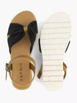 ESPRIT Zwarte Platform Sandaal Touw -Skechers Winkel 2180845 H3