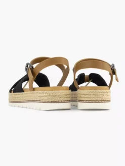 ESPRIT Zwarte Platform Sandaal Touw -Skechers Winkel 2180845 H4