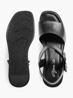 Zwarte Platform Leren Sandaal -Skechers Winkel 2184073 H3