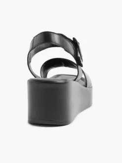 Zwarte Platform Leren Sandaal -Skechers Winkel 2184073 H4