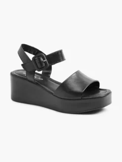 Zwarte Platform Leren Sandaal -Skechers Winkel 2184073 H6